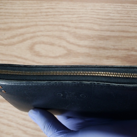Céline Black Leather Zip Wallet – Vintage, Long Style, Authentic Designer Wallet - Picture 8 of 13